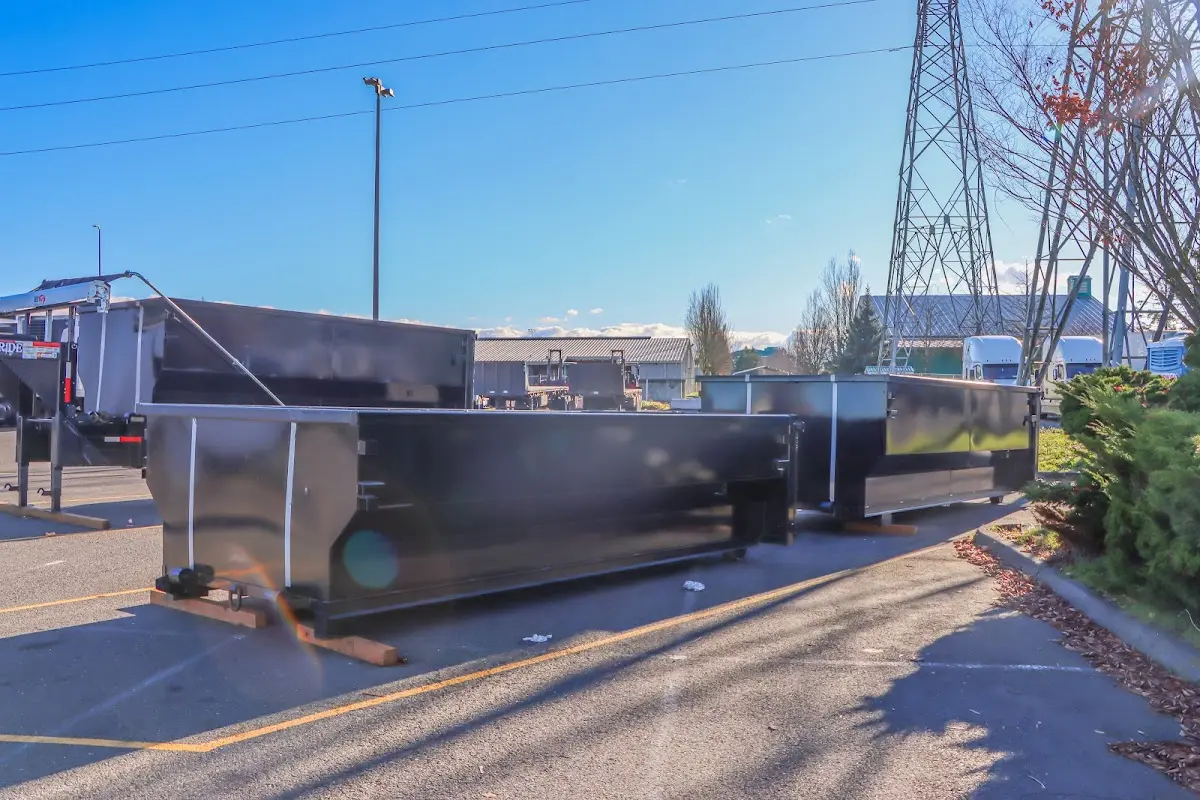Roll-off dumpster ready for waste disposal at job site for Estate Cleanout Dumpster Rental in Douglas